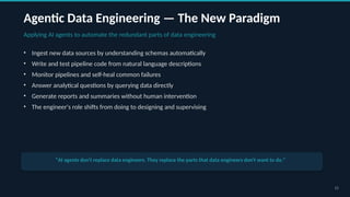 Agentic Data Engineering The Rise of Agentic Data Engineering: How AI Agents Transform Data ...