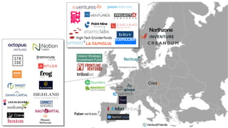 Europe is increasingly producing $1B+ outcomes
Note: Founded in Europe. Latest transactions only e.g. Markit, TeamViewer, ...
