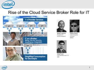 Rise of the Cloud Service Broker Role for IT




                                           1
 