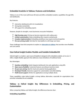 The Rise of Embedded Analytics Tableau vs New-Age BI Tool Helical ...