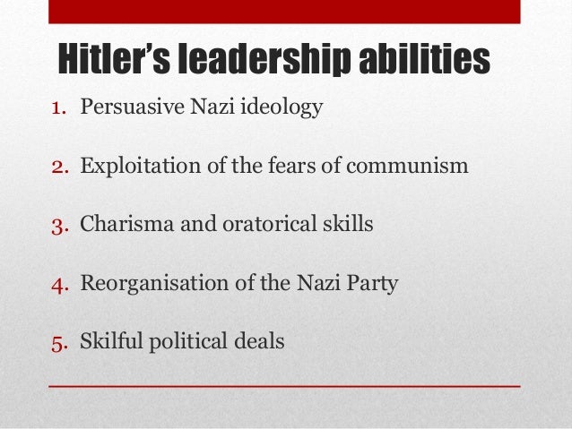Leadership style of adolph hitler