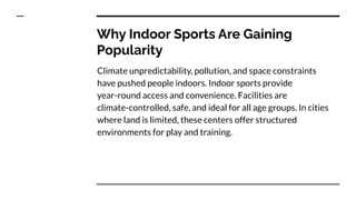 The Rise of Indoor Sports Facilities in Urban Asia | PDF