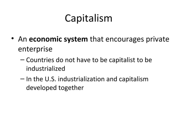 The rise of industrial capitalism and the myth | PPT