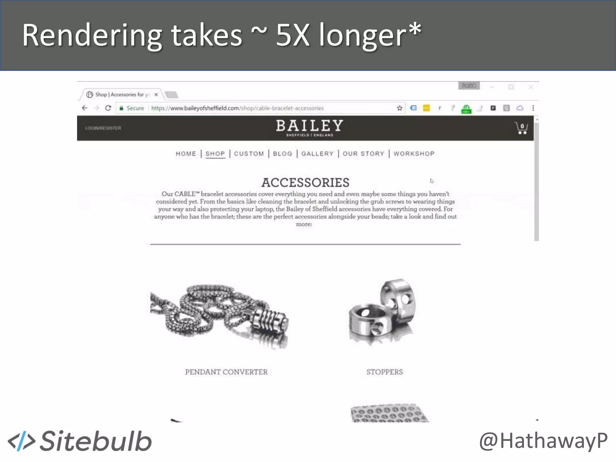 @HathawayP
Rendering takes ~ 5X longer*
 