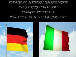 The rise of nationalism in europe