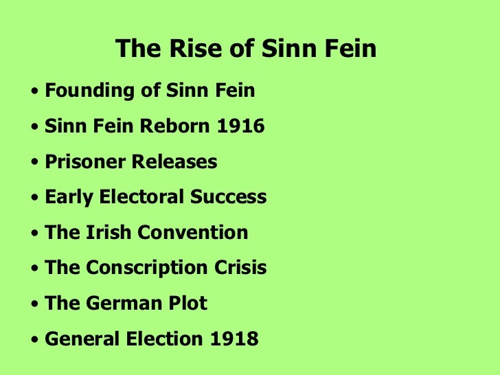 The rise of sinn fein