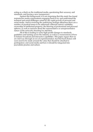The Rise Of Social Media And Its Impact On Mainstream Journalism | PDF