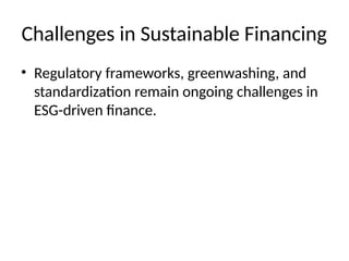 The Rise of Sustainable Finance | PPTX