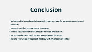 The Rise of WebAssembly Transforming Web Development for the Modern Era ...
