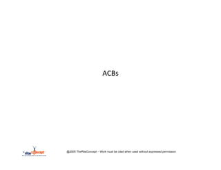 ACBs	
  




@2005 TheRiteConcept – Work must be cited when used without expressed permission
 