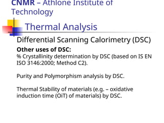 Iso 3146 thermal methods for chemistry lecture.ppt2.ppt