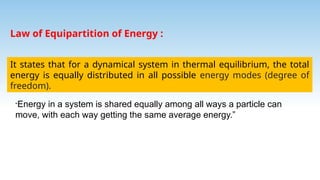 Equally Distributed thermal.pptx kinetic theory of gases ppt | PPTX