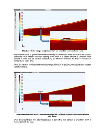 Thermal analysis of a road on permafrost | PDF