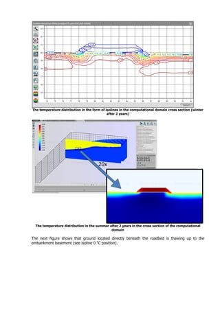 Thermal analysis of a road on permafrost | PDF