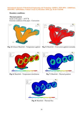 THERMAL AND STRUCTURAL ANALYSIS OF AN EXHAUST MANIFOLD OF A MULTI ...