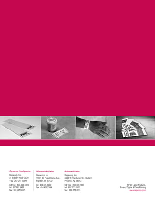 REPACORP: Thermal Transfer Ribbons Catalog | PDF