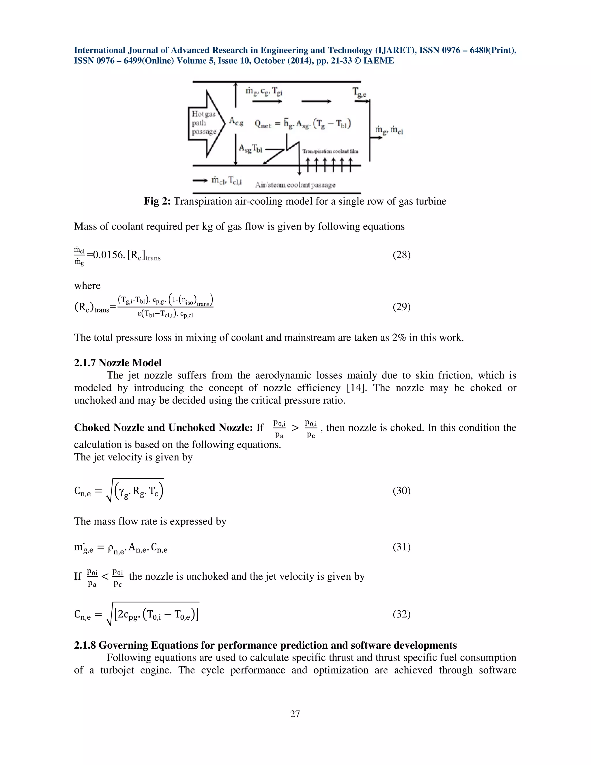 Thermal analysis of a gas turbine cycle for a turbojet engine | PDF