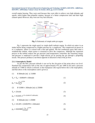 Thermal analysis of a gas turbine cycle for a turbojet engine | PDF
