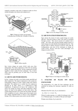 Thermal analysis of water cooled charge air cooler in turbo charged ...