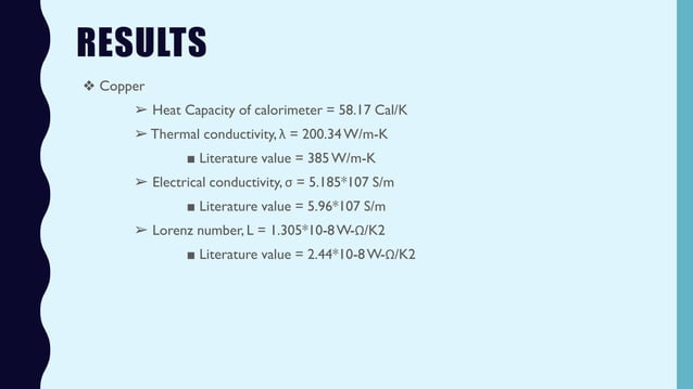 Thermal and electrical conductivity of metal | PDF | Chemistry | Science