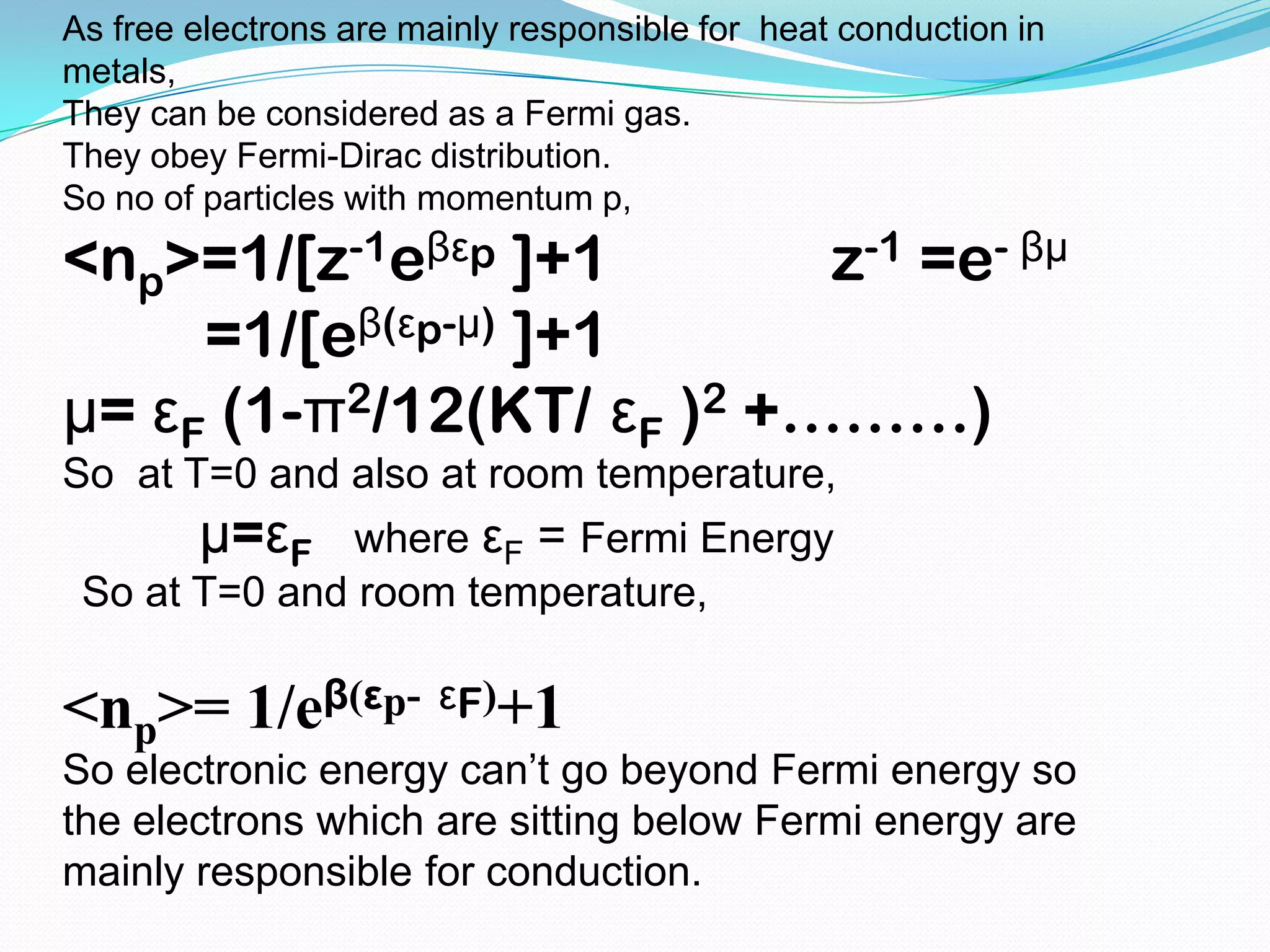 Thermal and electrical conductivity of metals | PPTX
