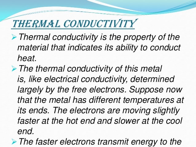 Thermal Conductivity Chart Metals