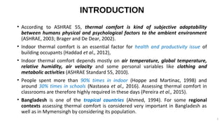 Thermal comfort in naturally ventilated classroom a study on Bangladesh ...