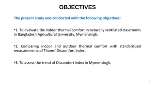 Thermal comfort in naturally ventilated classroom a study on Bangladesh ...