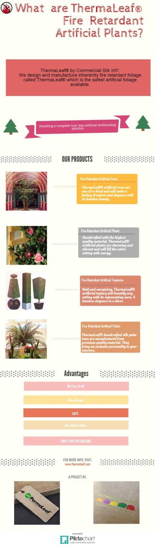 What are the fire retardant artificial plants?