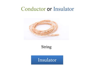 Conductor or Insulator
String
Insulator
 