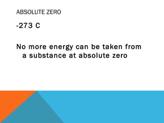 Thermal energy agenda and bellwork | PPT