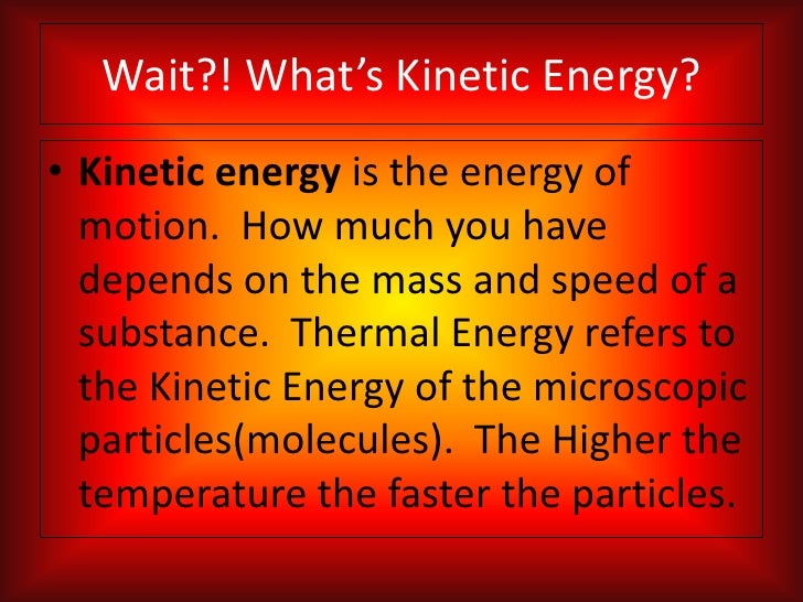 Thermal Energy And You