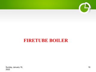 FIRETUBE BOILER
Sunday, January 16,
2022
18
 