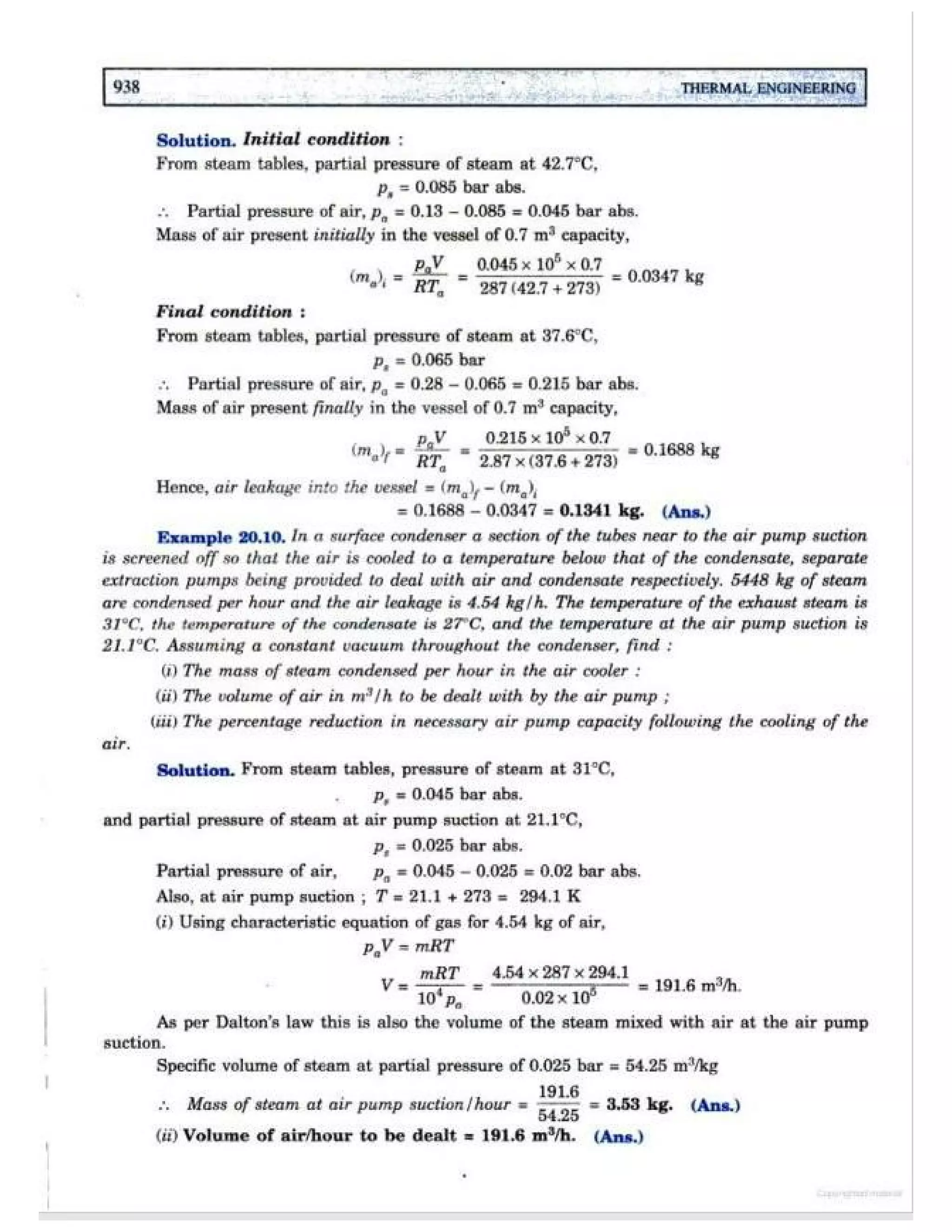 Thermal engineering by rk rajput   chapter 20