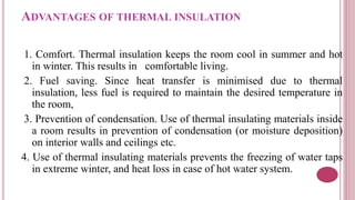 Thermal insulation of building