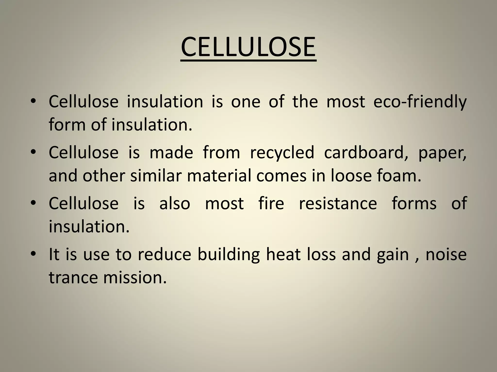 Thermal insulation materilials and its application | PPTX