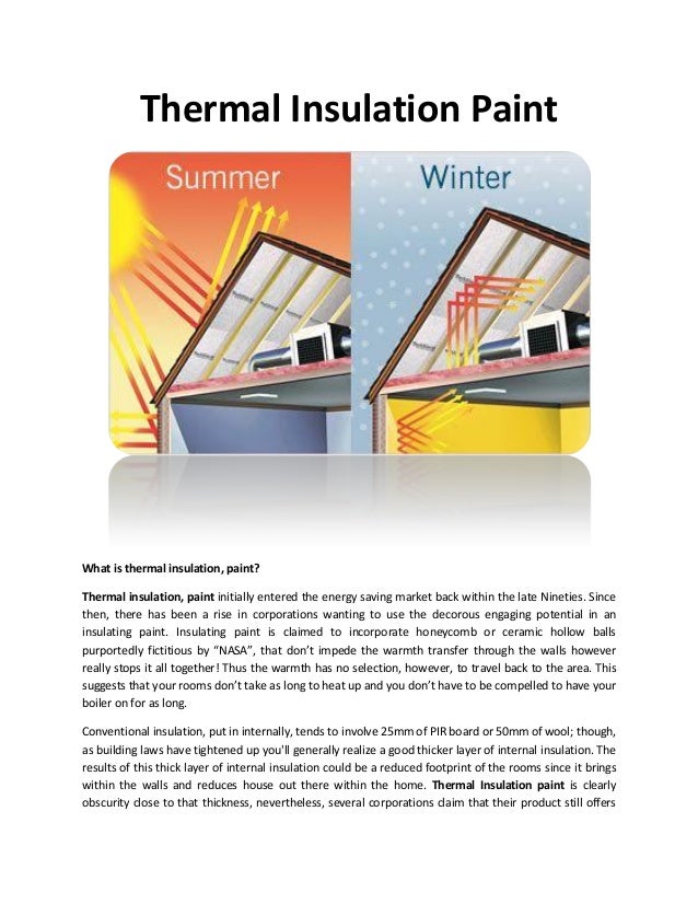 Thermal insulation paint