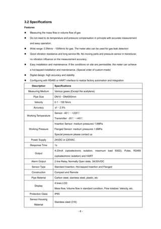 Thermal mass flow meter English manual | PDF