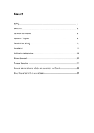 Thermal mass flow meter Operational Manual.pdf