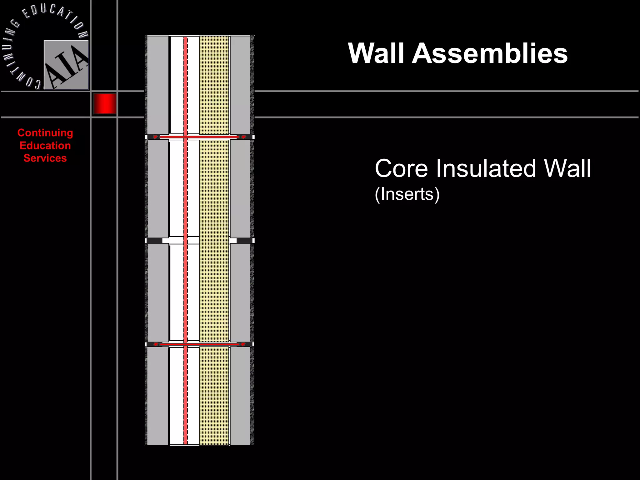 Wall Assemblies

Continuing
Education
 Services
              Core Insulated Wall
              (Inserts)
 