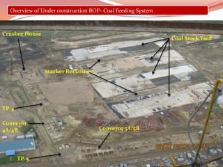 Crusher House
TP-4
TP-5
Conveyor
4A/4B Conveyor 5A/5B
Stacker Reclaimer
Coal Stock Yard
Overview of Under construction BOP- Coal Feeding System
 
