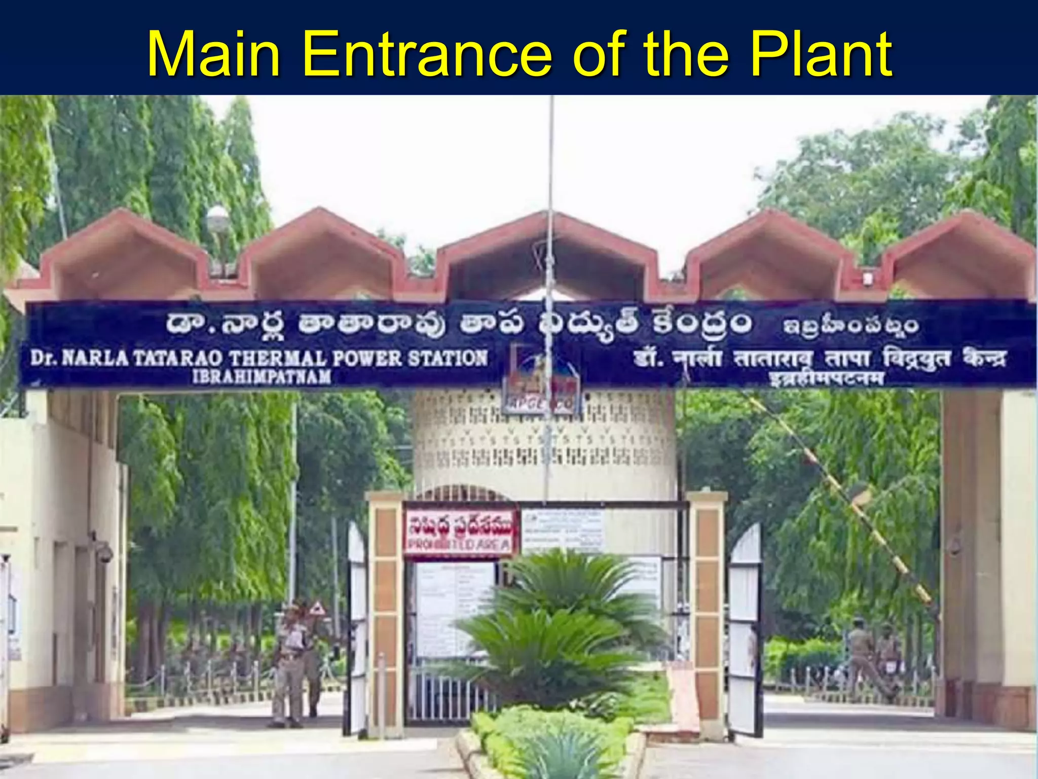 Main Entrance of the Plant
 