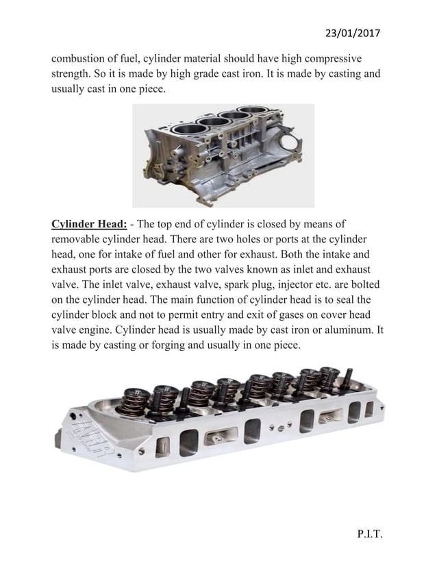 various parts of an i.c. engine pdf