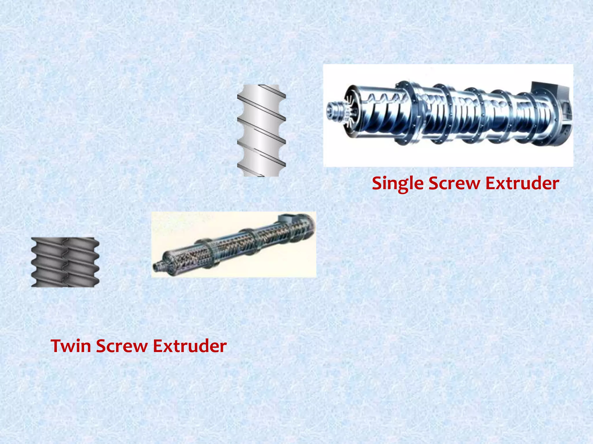 Twin Screw Extruder
Single Screw Extruder
 