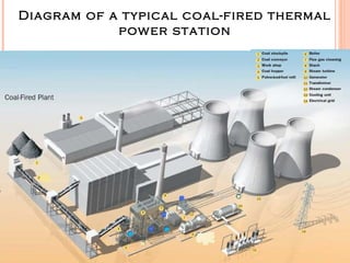 Diagram of a typical coal-fired thermal
power station
 