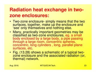 Thermal Radiation - III- Radn. energy exchange between gray surfaces | PDF