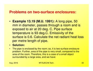 Thermal Radiation - III- Radn. energy exchange between gray surfaces | PDF