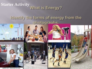 Starter ActivityWhat is Energy?Identify the forms of energy from the photographs.