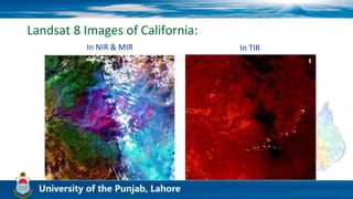 Landsat 8 Images of California:
In NIR & MIR In TIR
 