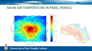 MEAN AIR TEMPERATURE IN PARIS, FRANCE:
 